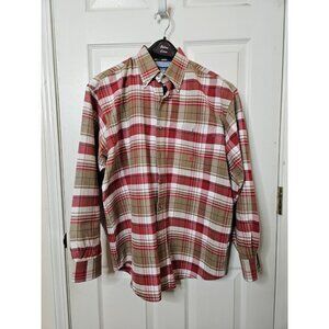 Wrangler Twenty X Men's Multicolor Plaid Long Sleeve Button Up Shirt Size Meduim